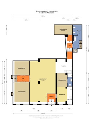 Floor plan - Brouwersgracht 3, 1015 GA Amsterdam 